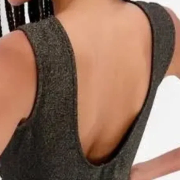 Gap Dress NWT low back metallic midi dress size S - Picture 3 of 9